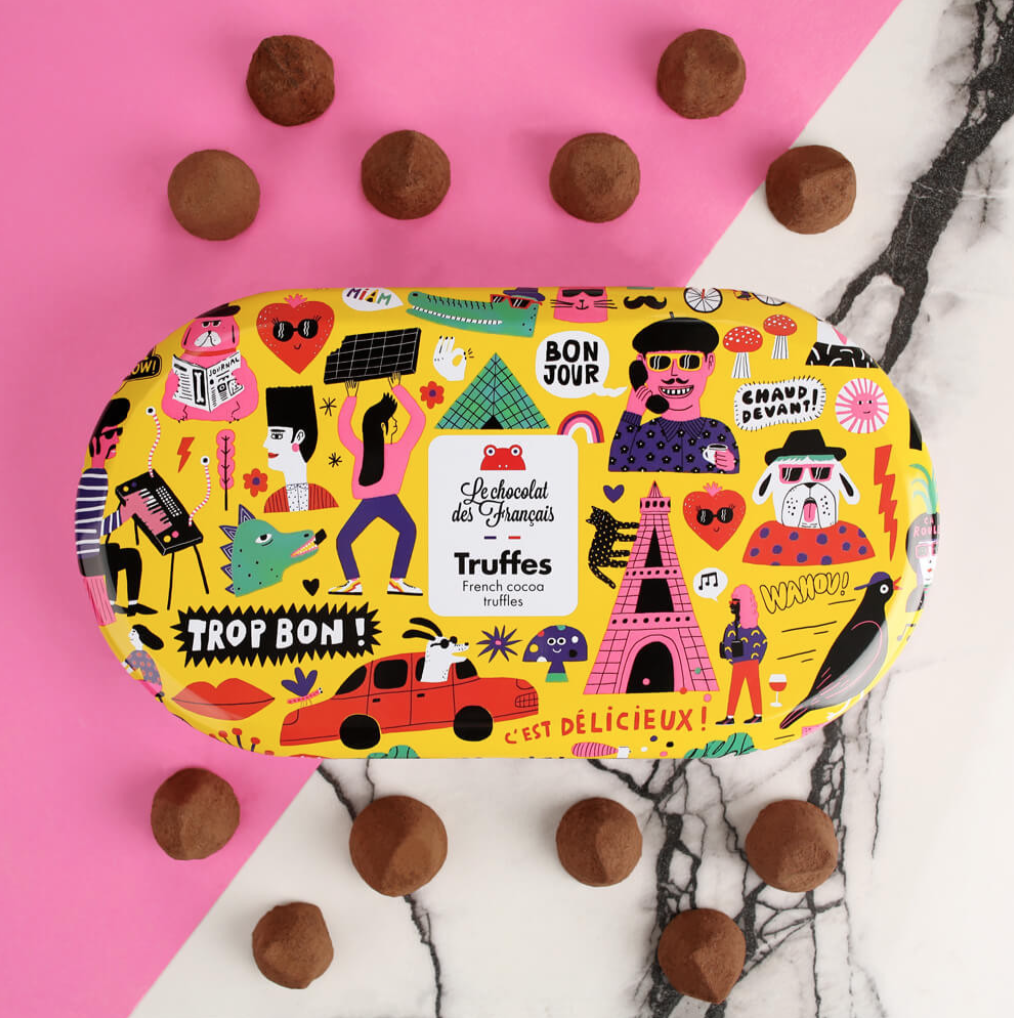 Coffrets métal 12 truffes bio au chocolat noir - 2