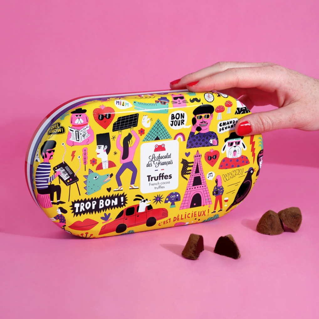 Coffrets métal 12 truffes bio au chocolat noir - 3