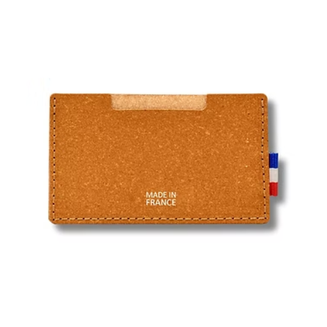 Porte-carte en cuir recyclé personnalisable Made in France