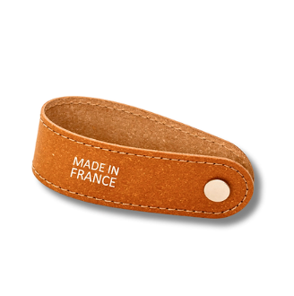 Porte-clés en cuir recyclé personnalisable Made in France