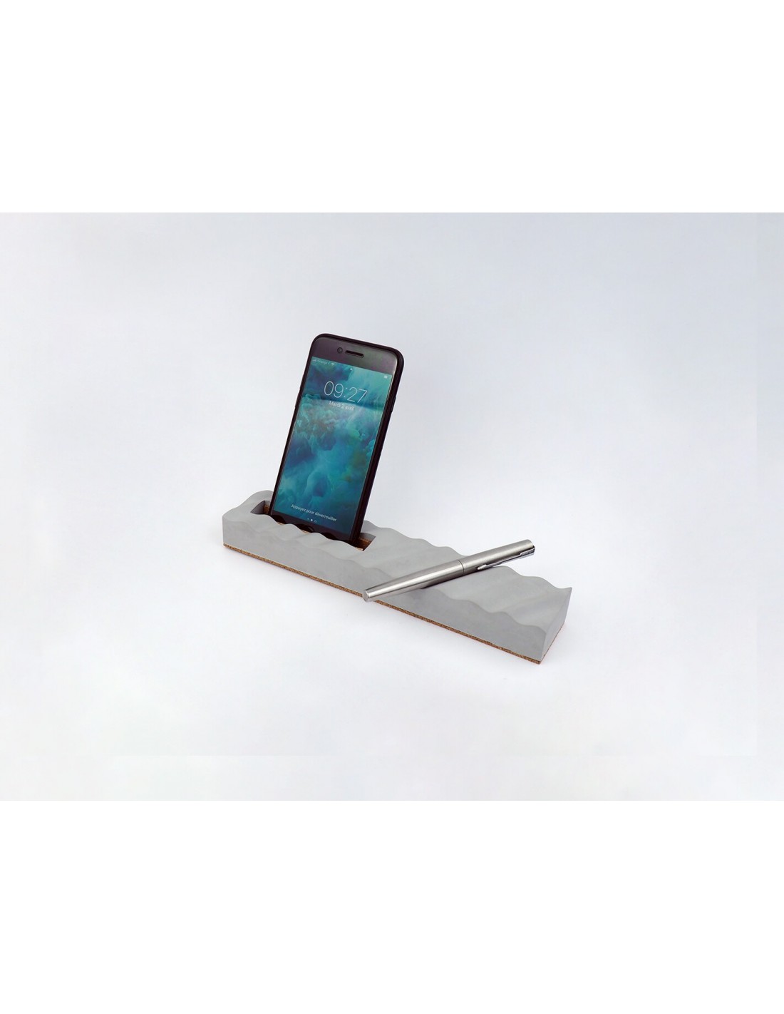 Support téléphone et stylos en béton minéral Made in France - 4