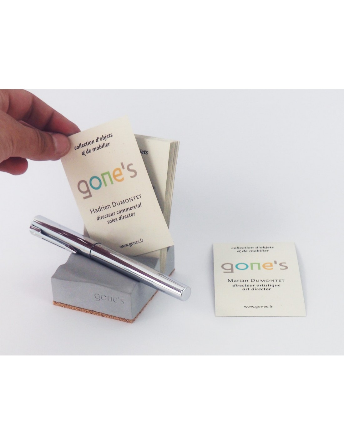 Porte-cartes de visite en béton minéral Made in France - 2