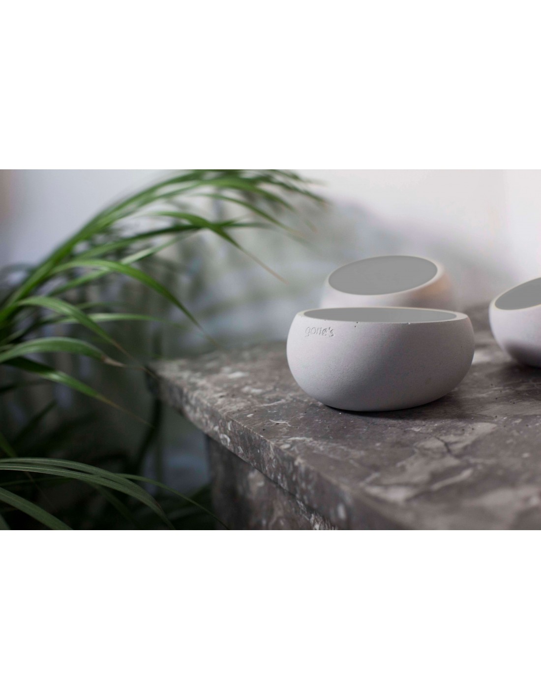 Photophore en béton minéral pour mettre une petite bougie Made in France - 3