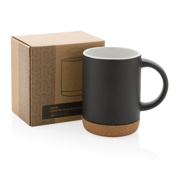 Mug en céramique avec base en liège 280 ml - 25