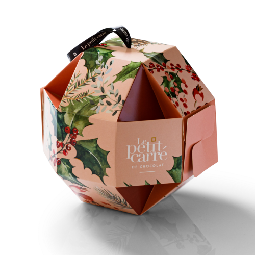 Boule de Noël de 25 chocolats Made in France - 17 cm