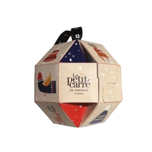 Boule de Noël de 5 chocolats Made in France - 8 cm