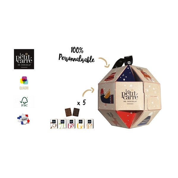 Boule de Noël 8cm Made in France