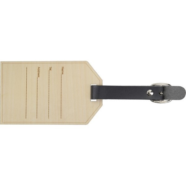 Étiquette à bagage en bois -