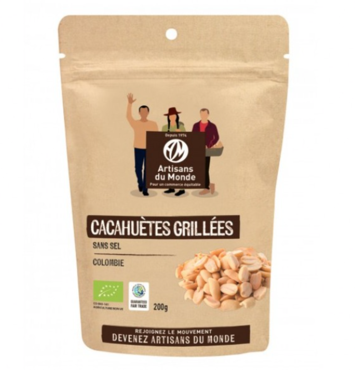 Cacahuètes grillées bio 200g