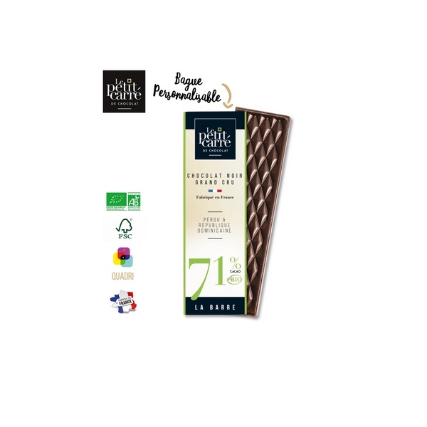 Barre 10g 71% Bio avec bague personnalisable