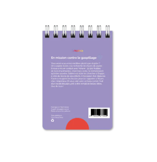 Carnet ré.utilisé A6 Pop Violet Made in France - 2