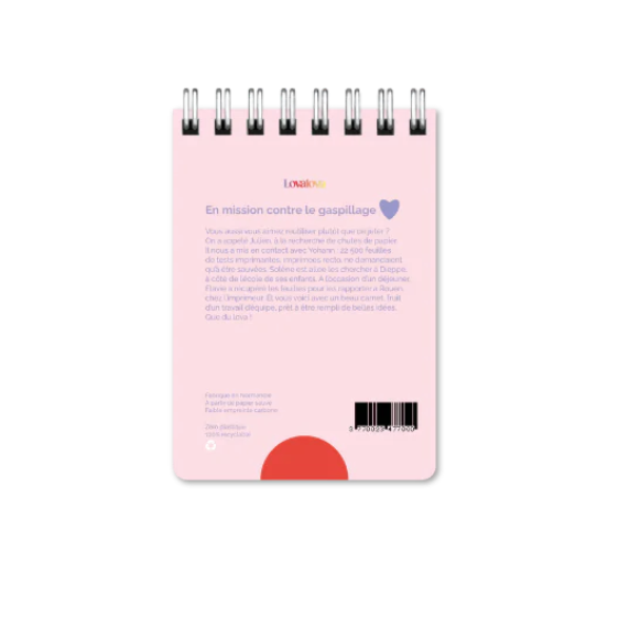 Carnet ré.utilisé A6 Red Alert Made in France - 2