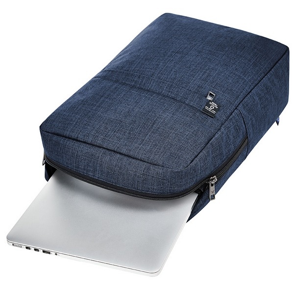 Sac à dos ordinateur en polyester recyclé Made in Europe - Halfar -