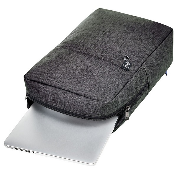 Sac à dos ordinateur en polyester recyclé Made in Europe - Halfar -