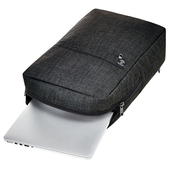 Sac à dos ordinateur en polyester recyclé Made in Europe - Halfar -