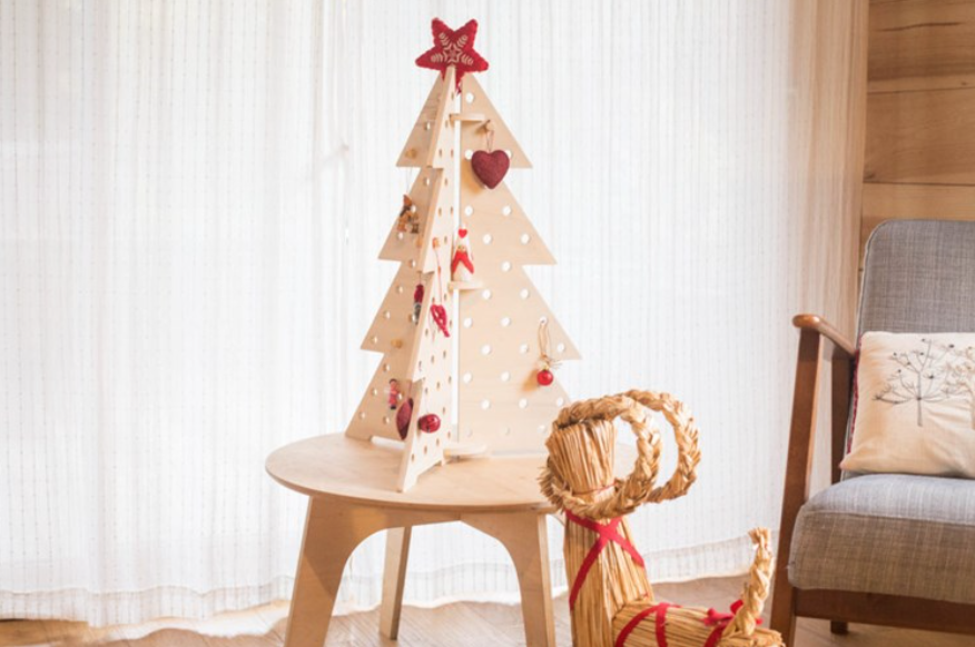 Sapin de noël en bois 60 cm Made in France