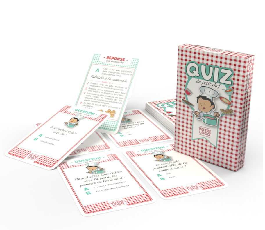 Jeu "Quiz du petit chef" - 44 cartes sur la cuisine