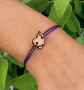 Bracelet et médaillon en bois made in France  - Manifesto Soutien Scolaire - 3