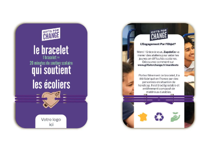 Bracelet et médaillon en bois made in France  - Manifesto Soutien Scolaire - 4