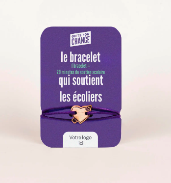 Bracelet et médaillon en bois made in France  - Manifesto Soutien Scolaire - 2
