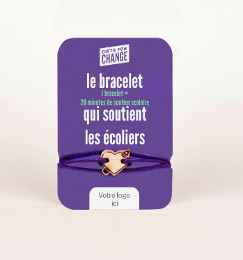 Bracelet et médaillon en bois made in France  - Manifesto Soutien Scolaire - 2
