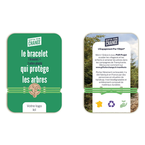 Bracelet et médaillon en bois made in France  - Agir Reforestation