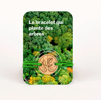 Bracelet et médaillon en bois made in France  - Agir Reforestation - 2