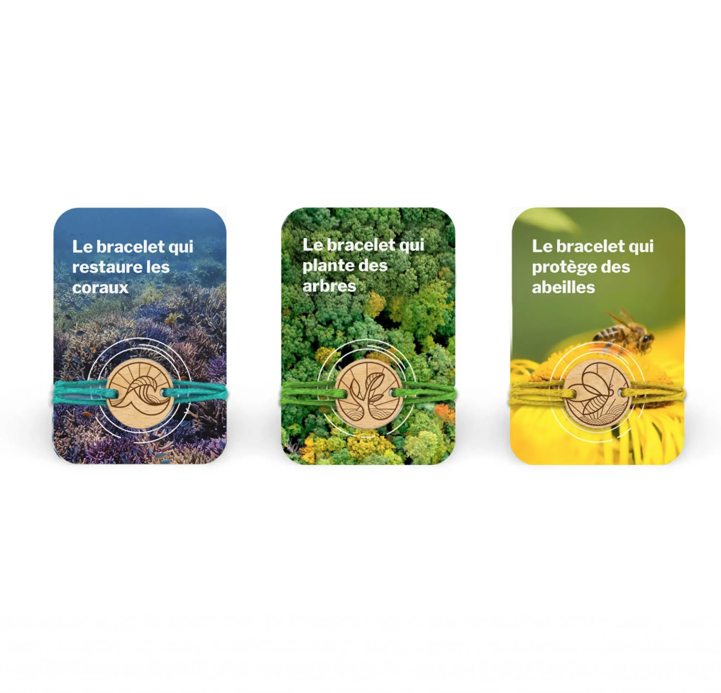 Bracelet et médaillon en bois made in France  - Agir Biodiversité