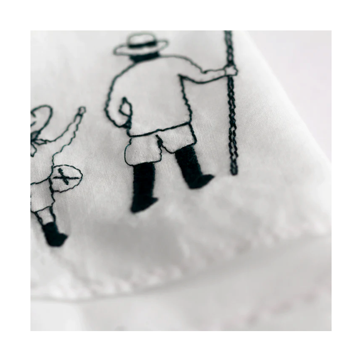 6 mouchoirs avec broderie vintage coton ou lin - Linge de maison