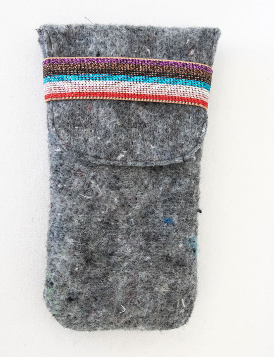 Trousse à élastique en textile upcyclé Made in France - 3