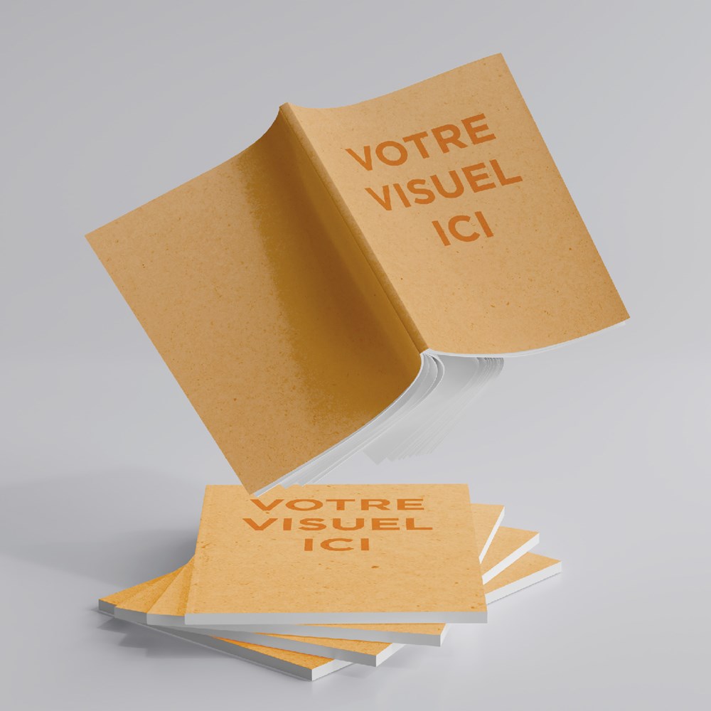Carnet dos carré collé avec couverture Made in France - 2