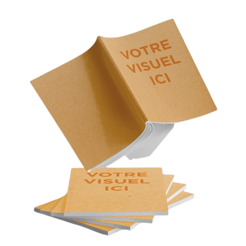 Carnet dos carré collé avec couverture Made in France
