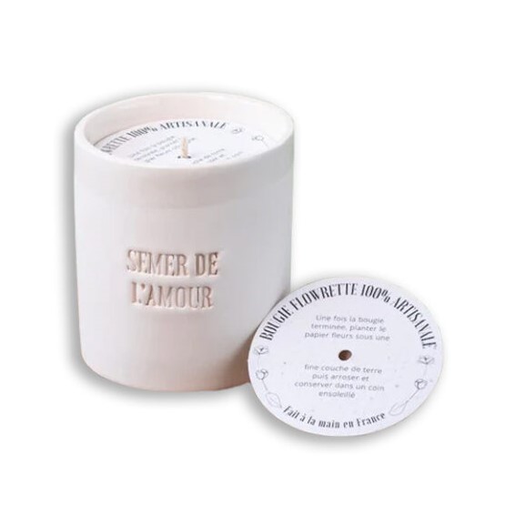Disque bougie en papier ensemencé Made in France