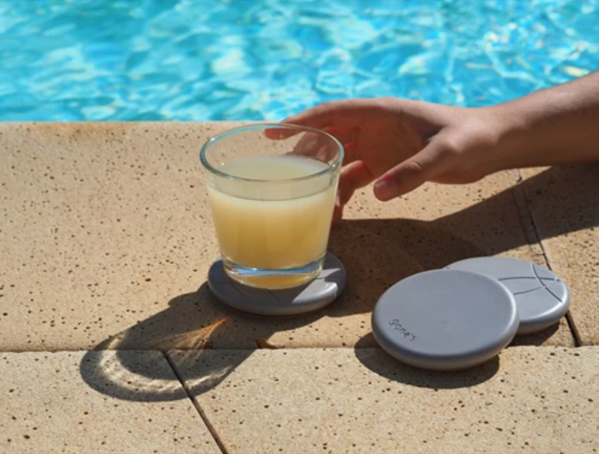 Dessous de verre en béton et liège minéral Made in France - 4