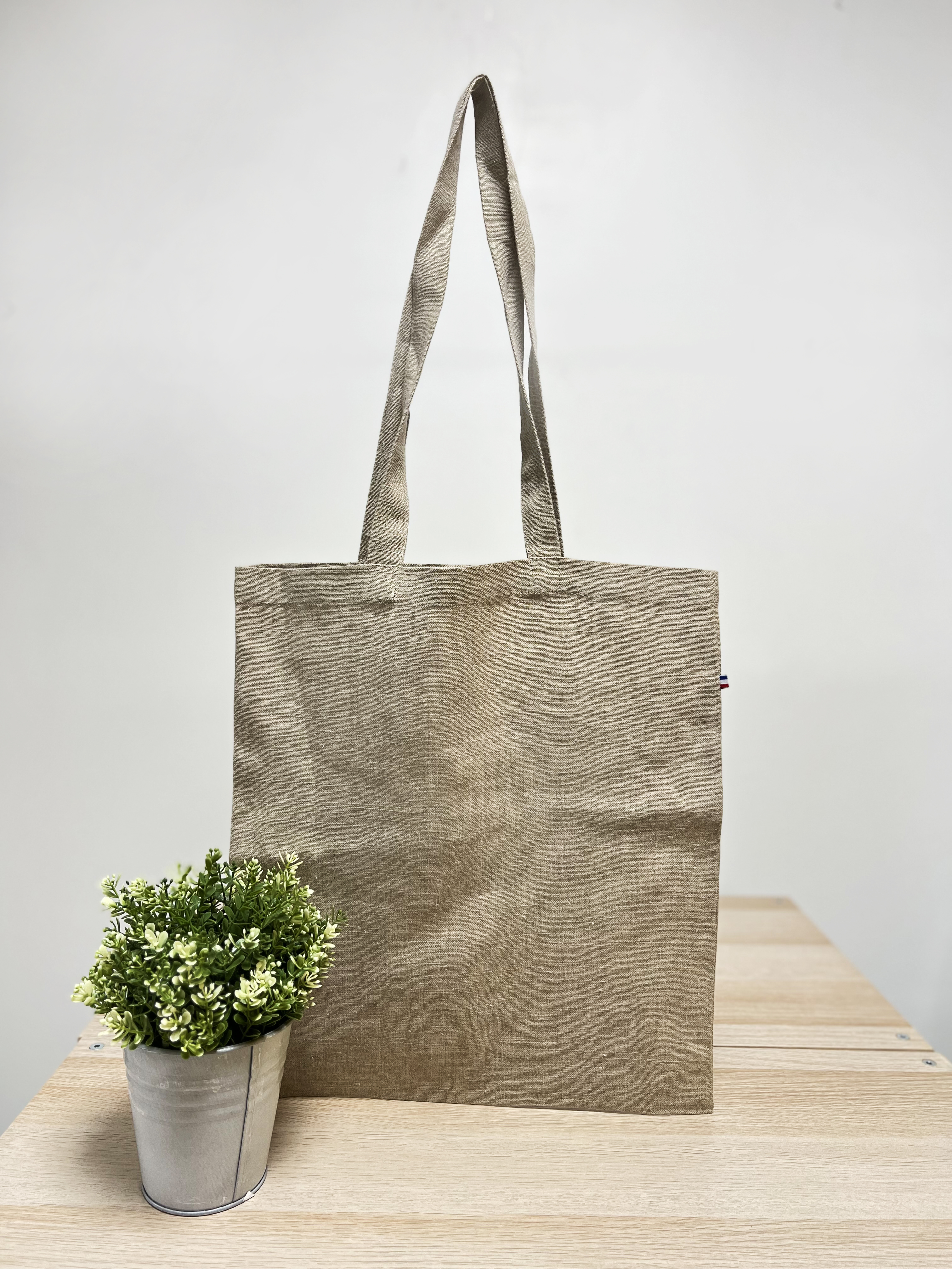 Totebag en lin et coton naturel Origine France Garantie - Mathilde - 2