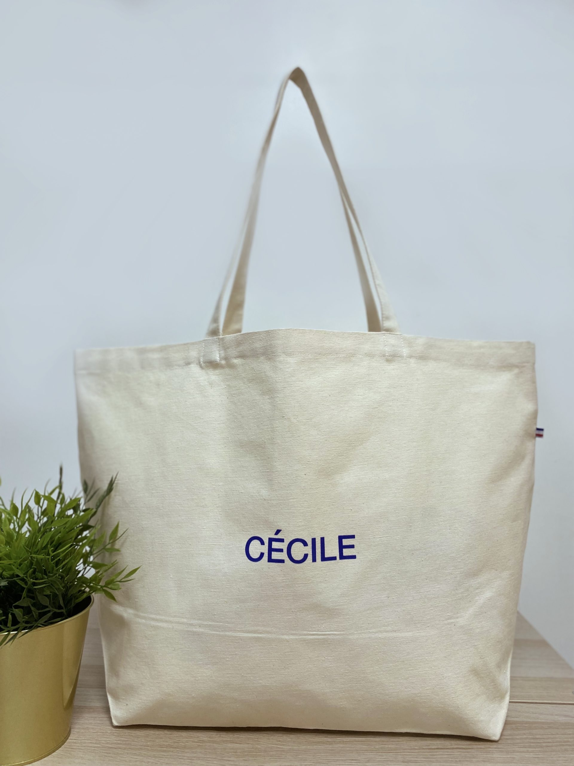 Cabas naturel made in France en coton recyclé - Cécile XL - 2