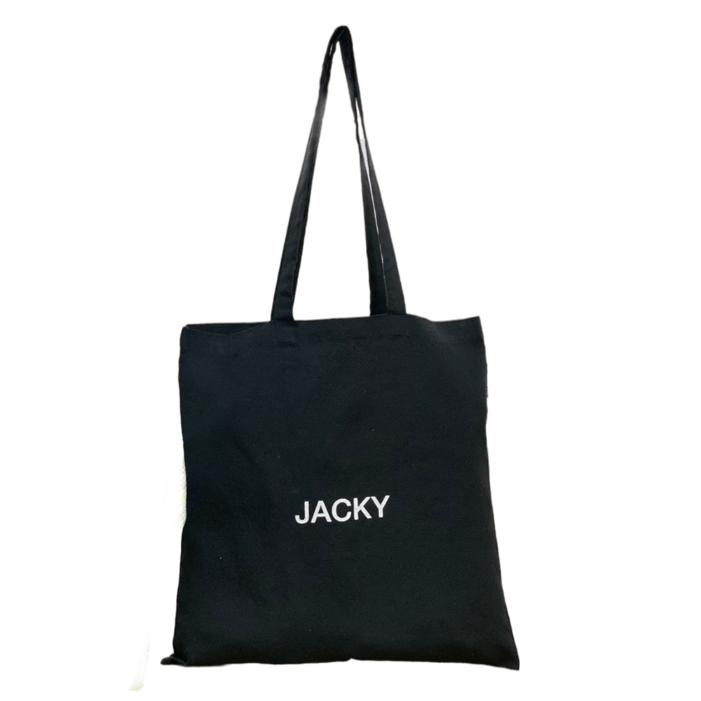 Tote bag noir Origine France Garantie en coton bio et recyclé - Jacky