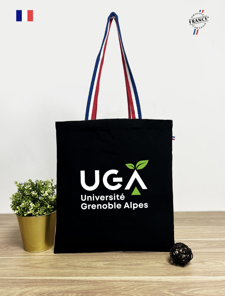 Tote bag noir Origine France Garantie en coton recyclé - Jacky - 2