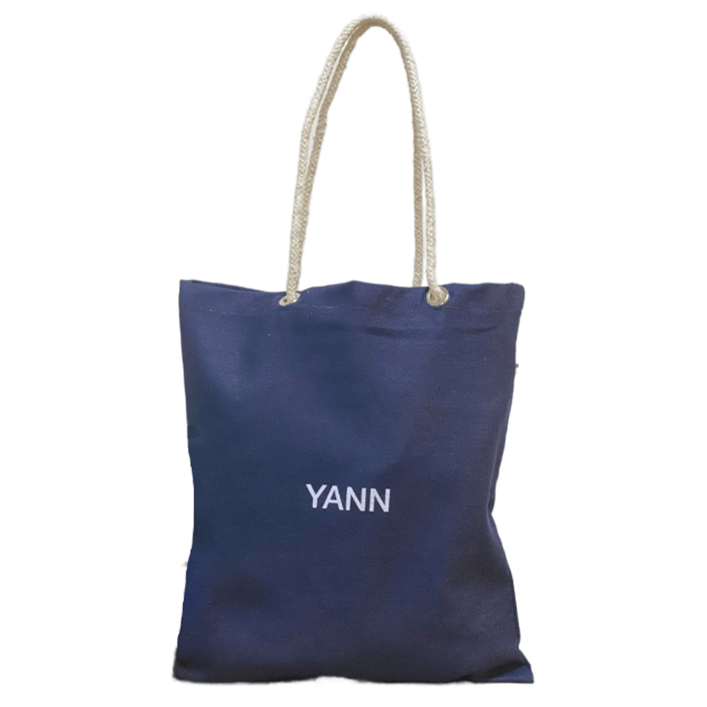 Tote bag imitation jean avec œillets en fibres recyclées Made in France - Yann