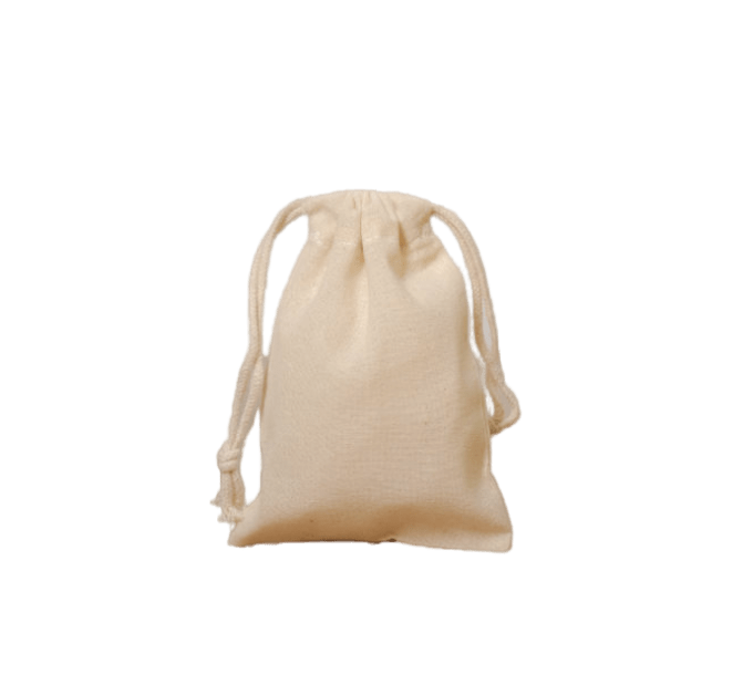 Pochon personnalisable en coton bio avec cordelette (10 x 10 cm) - 2