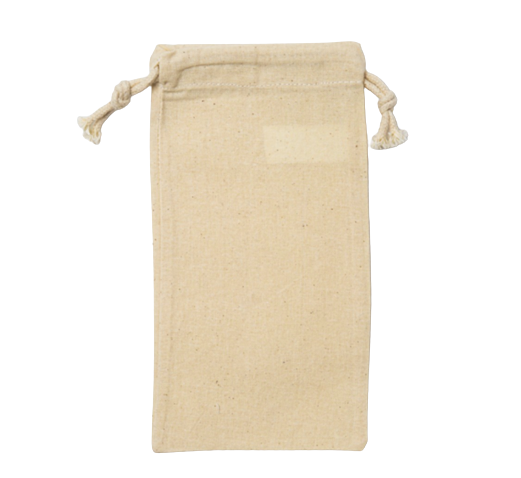 Pochon personnalisable en coton bio avec cordelette (10 x 20 cm)