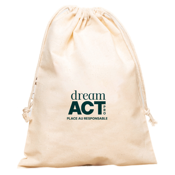 Pochon personnalisable en coton bio avec cordelette (30 x 40 cm)