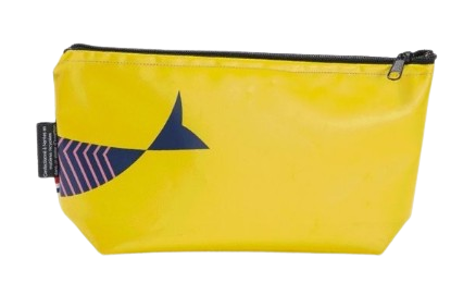 Pochette trousse en bâche upcyclée fabriqué en France
