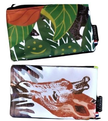 Pochette trousse en bâche upcyclée fabriqué en France - 2