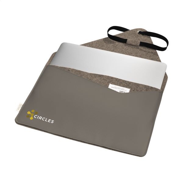 Housse d'ordinateur en cuir de pommes et feutre 13 pouces