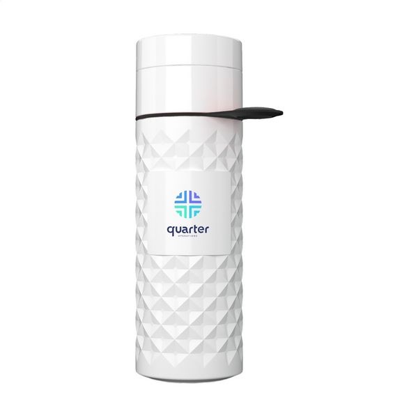 Bouteille blanche 500ml avec sangle de transport -