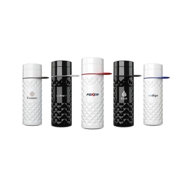 Bouteille blanche 500ml avec sangle de transport -