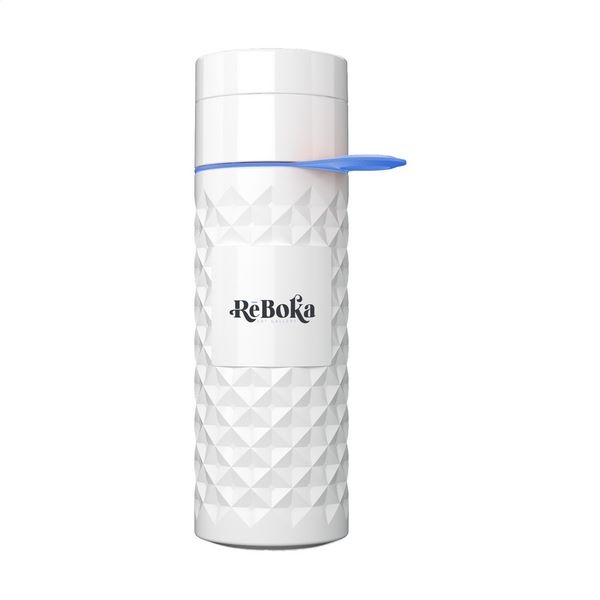 Bouteille blanche 500ml avec sangle de transport -