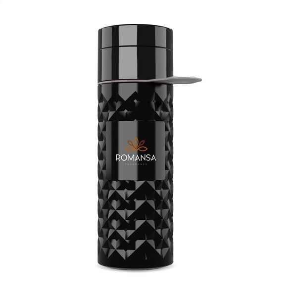 Bouteille noire 500ml avec sangle de transport -