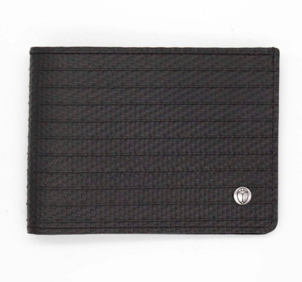 Portefeuille en lance d'incendie upcyclé Made in France